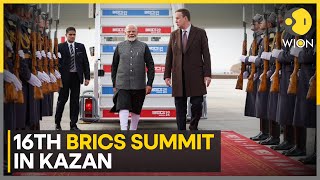 BRICS SUMMIT 2024 Indian PM Modi Lands in Russia’s Kazan For BRICS Summit To Meet President Putin [upl. by Ahtamas918]