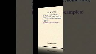 An Adverb Short Definition with Examples knowledge educational part of speech [upl. by Siulegroj]