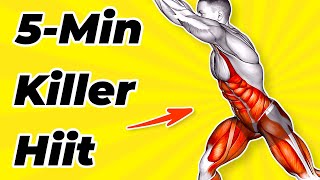 ➜ LOSE BELLY FAT FAST ➜ 5Min Killer Hiit Workout ➜ Standing Exercises [upl. by Salsbury569]