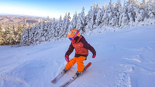 Early season skiing at Killington Vermont [upl. by Ahsyekal]