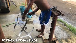 Folding a bandsaw blade [upl. by Anael30]