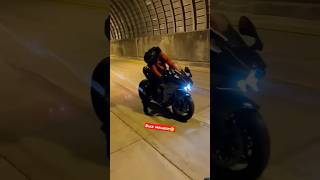 Ninja H2 with loudest exhaust with flames nevermesswithh2lovers ninja ninjah2sound blowsion [upl. by Ehrlich]