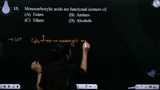 Monocarboxylic acids are functional isomers of [upl. by Damara991]