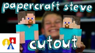 How To Make Steve Papercraft Cutout [upl. by Olenka643]