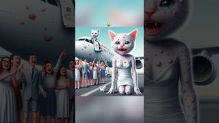 Poor white cat is spotty  after treatment Part 16 😭😭 cute ai cat shorts story trending [upl. by Aretha]