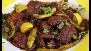 Hyderabadi Kadak Tala Hua Gosht Talawa Gosht  Crispy Mutton Fry Recipe [upl. by Sibbie]