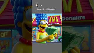 McDonalds Song The Simpsons Edition aigenerated thesimpsons [upl. by Alimaj]