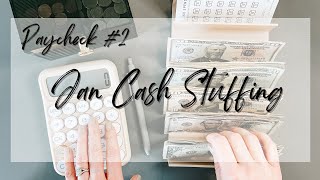 JANUARY CASH STUFFING  2nd Paycheck [upl. by Nealey357]