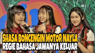 Ngakak Shasa boncengin motor Nayla JKT48 Regie gen 12 Bahasa Jawanya keluar [upl. by Varney]