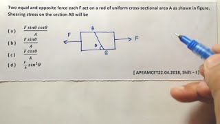 Physics  Class 11  Pyq mechanical properties of solids  Two equal and opposite force  Neet  Jee [upl. by Elocel618]