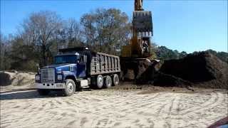 Cat 235C Excavator Loading Tri Axle [upl. by Florrie]