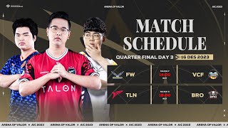 Quarter Final AIC 2023 Day 3  Garena AOV Indonesia [upl. by Relyt]