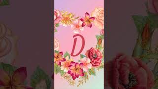 Beautiful and colourful D letter design 😱🥰🤩🥰🤩 comment your name word letterd preetiscreations [upl. by Suilmann]