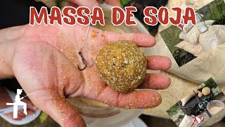 MASSA DE SOJA para pesca como preparar [upl. by Ednutabab96]