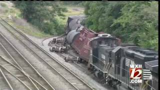 Video Shows Greensboro Train Derailment [upl. by Mingche]