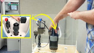 How to Fix a Toilet ballcock Supply Valve Replacement  Fluidmaster s2dbl dualflush ballcock — 2021 [upl. by Brazee]