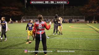 Wolverines vs Buckseyes  Flag Football  3rd and Ten [upl. by Nacim]