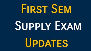 1st Sem Supply Exam  Updates Calicut University [upl. by Ainna]