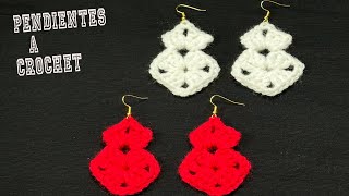 PASO A PASO PARA TEJER ARETES A CROCHET [upl. by Nivi]