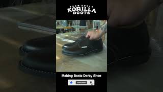 Handmade Horween chromexcel Good Year Welted Basic Derby shoe EP04 korilla shoemaking derbyshoes [upl. by Dhumma]