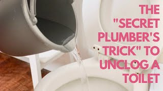 Learn the quotSecret Plumbers Trickquot to Unclog a Toilet [upl. by Reagen]