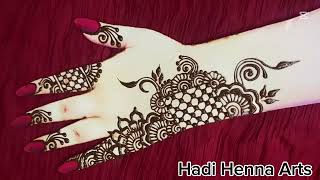 Simple Easy and Beautiful back hand Mehndi design Arabic Mehndi design Mehandi ka design Mehndi [upl. by Tselec]