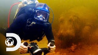 Close Underwater Encounter With A Dangerous Wild Hippo  Swimming With Monsters [upl. by Auof]