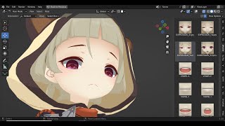 BLENDER Character Sayu Rigify [upl. by Animas]