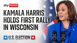 Kamala Harris holds first rally in battleground state [upl. by Nollahs]