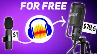 How To Make A 1 Mic sound PROFESSIONAL Audacity [upl. by Alyak148]