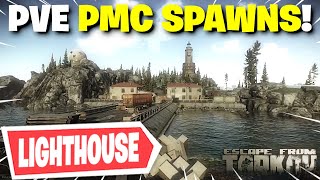 Escape From Tarkov PVE  All PMC Spawn Locations On Lighthouse [upl. by Shaper461]