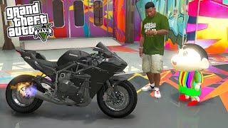 GTA 5  Franklin amp Shinchan💲Buy Super NINJA H2 BIKE 💥 In gta v video [upl. by Dnomso]