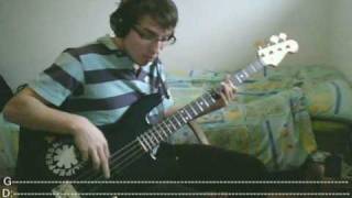 RHCP  Dani California Bass Cover with TABS [upl. by Ahsinot788]