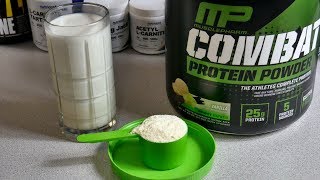 ★MusclePharm Combat Protein Powder Review  Best Tasting Protein  Living Proof Fitness ✔ [upl. by Fabria]