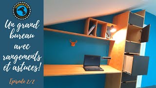 Comment faire un bureau avec rangements  Desk with shelves  Episode 2 sur 2 [upl. by Aubree65]