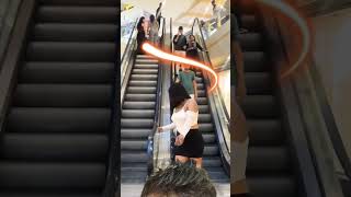 prank escalator funny escalatorgirl comedy reaction love bollywood song newsong [upl. by Aelber661]