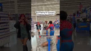 Backflipping Off Strangers Shopping Carts PRANK shorts [upl. by Chang]