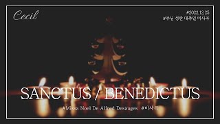 화양동성당 청년 세실성가대 Sanctus  Benedictus  Missa Noel De Alfred Desauges 20221225  주님 성탄 대축일 미사곡 [upl. by Alrzc]