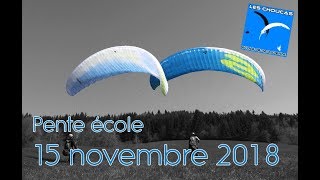 Séancepente école du 15 novembre 2018 avec les choucas parapente [upl. by Al]