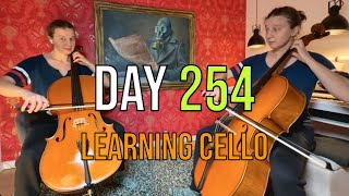 Day 254 learning cello  Giovinette che fate allamore by Mozart duet [upl. by Nodnerb289]