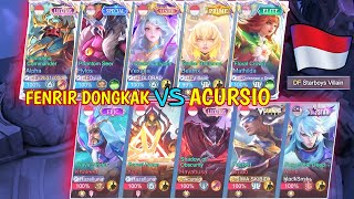 MATCH SERU PERTARUNGAN DUA TOP GLOBAL JUNGLER  ACURSIO VS FENRIR DONGKAK [upl. by Otxis]