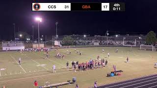 CCS Varsity Football VS Greenbrier Christian Academy — 091324 [upl. by Ahsimak]