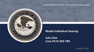 Individual Model Hearing John Doe Case Number 123456789 [upl. by Margaretha]