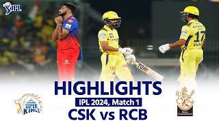 CSK vs RCB IPL 2024 Match Highlights Chennai Super Kings vs Royal Challengers Bangalore Today Match [upl. by Bass]