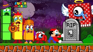 Finish The Pattern Numberblocks 100 RIP On Halloween Mario and All Numberblocks  Game Animation [upl. by Ynneg367]