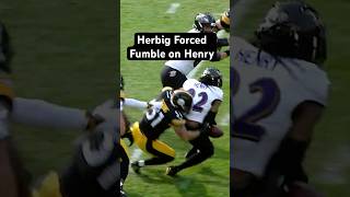 Nick Herbig forced a fumble within the 1st min of the game 😤PITvsCLE 1121 • 815 PM • Prime Video [upl. by Nabla]