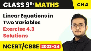 Linear Equations in Two Variables  Exercise 43 Solutions  Class 9 Maths Chapter 4 [upl. by Noguchi]