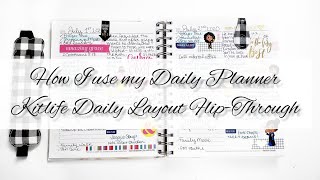 How I use my Daily Planner  Kitlife Daily Layout FlipThrough [upl. by Gilpin]