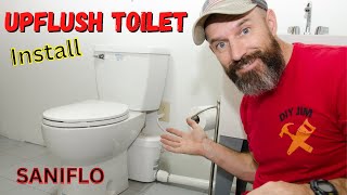 How to install an upflush toilet SANIFLO part of my How to build a basement bathroom series 4 of 4 [upl. by Latsyrcal]