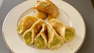 How To Make Qatayef At Home Qatayef With Cream Qatayef Arabic Sweat [upl. by Margy694]